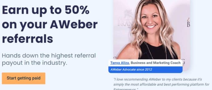 Aweber affiliate program